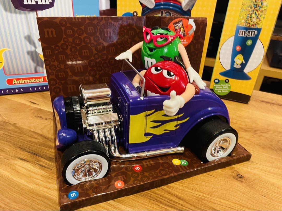 【希少✨】 M&M's エムアンドエムズ Hotrod ディスペンサー ブリキ USED品 m&m's チョコレート ディスペンサー エムアンドエムズ