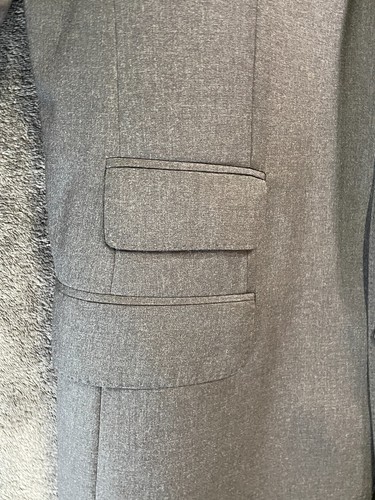 Linus Hamburg Suit Jacket Men's Size 110 Gray 3-Button Notch Lapel Long Sleeve - Picture 21 of 24