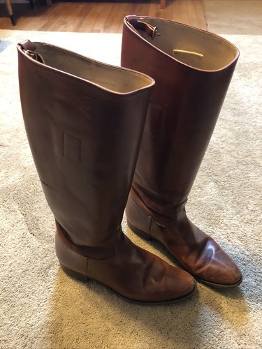 Vintage Leather Riding Boots Women's 