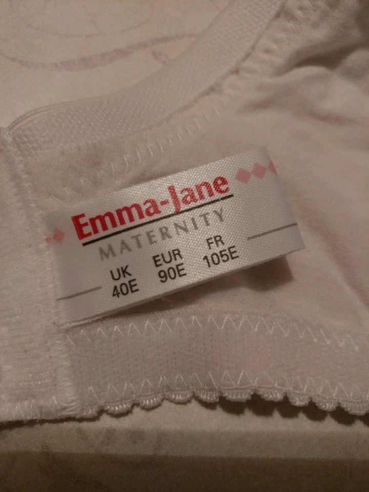 Sutiã de enfermagem maternidade Emma-Jane 40DD EUA 40 E Reino Unido branco cobertura total/sem underwire - Imagem 4 de 4