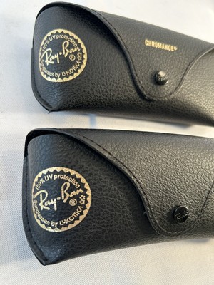 Ray-Ban Black Glasses Case with Gold Logo Ray Ban Eye Glasses/Sunglasses BLACK SNAP Case with GOLD  main image 4
