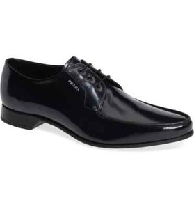 100% AUTHENTIC NEW MEN PRADA BLUE APRON TOE OXFORDS LOAFERS/DRIVERS UK 8/US 9