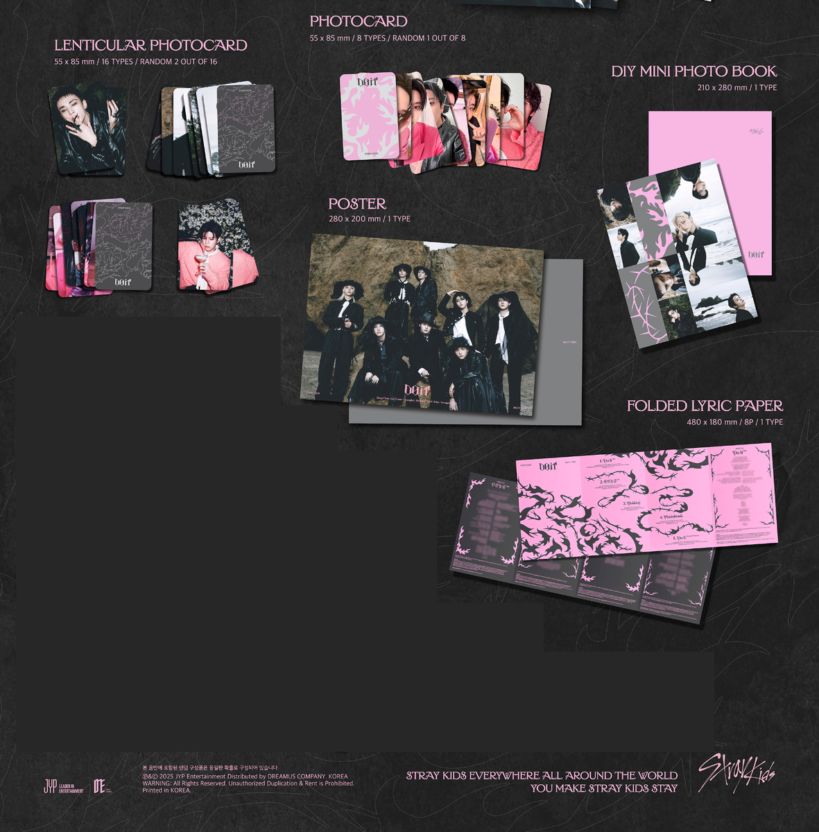 STRAY KIDS Album SKZ IT TAPE [DO IT] IT Ver. CD+P.Book+Board+3ea P