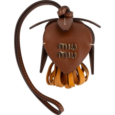 Miu Miu Bicolor Leather Flower Bag Charm Tasche