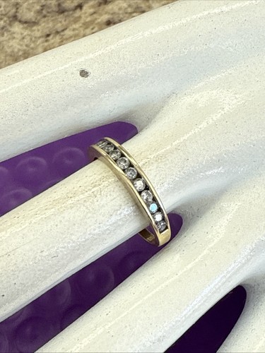๐ 10k Gold .40 Ctw Diamond Wedding Anniversary Ring Sz 7 1/2 - Picture 7 of 8