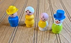 VTG Fisher Price Little People Family Mom Dad Baby and Clown Plastic 4 PCS