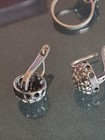 EU DESIGNER Silver 3pc Set Zircon Pendant, Ring Size 9 & Leverback Earring  — photo 9