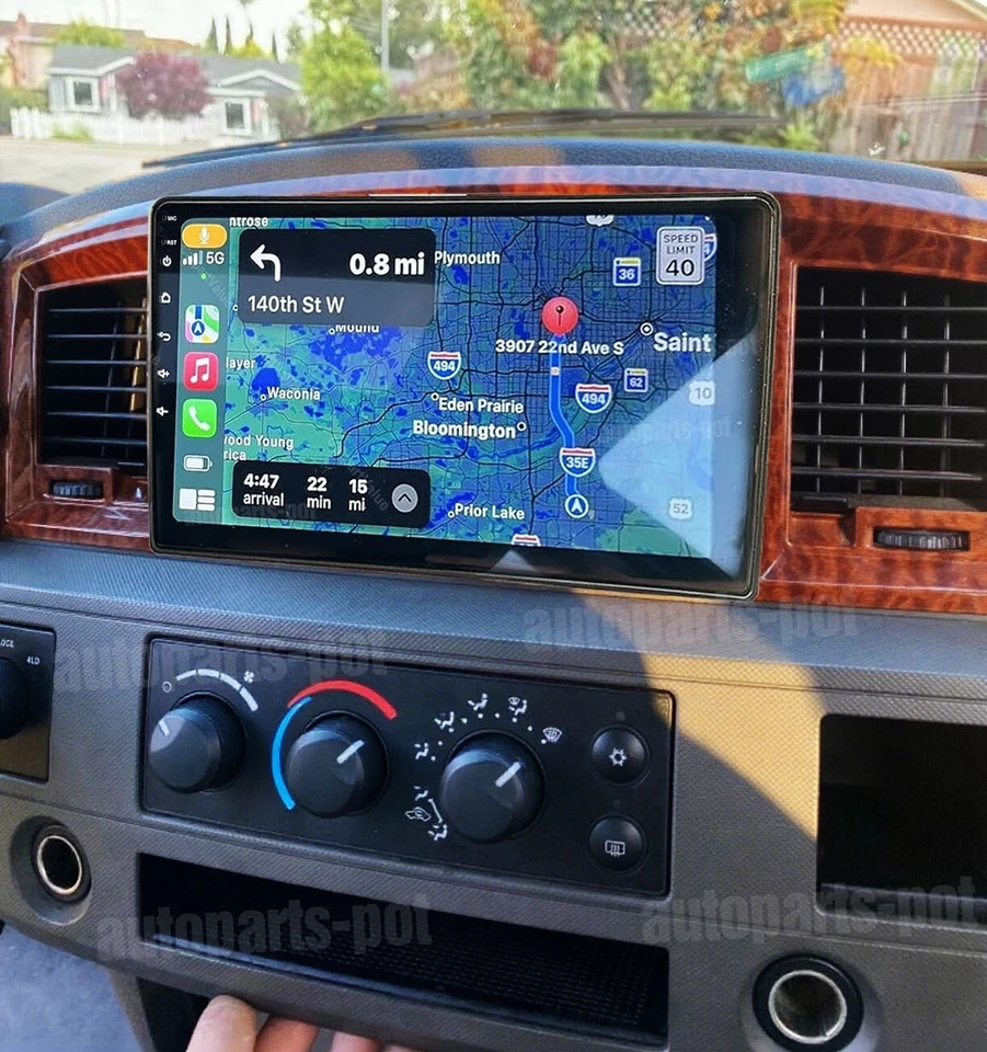 Para Dodge Ram 1500 2500 3500 2006-2008 CarPlay Android 13 Coche Radio Estéreo GPS Foto 3 de 4