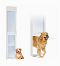 Large Door Mount Dog Door with Flap, for glass sliding doors