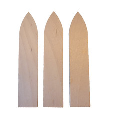 3 Unfinished Wood Picket Fence Pieces for Crafts or Painting