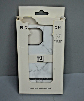 Richmond & Finch Hülle Entworfen für iPhone 14 Pro Max 6,7 Zoll Weißer Marmor