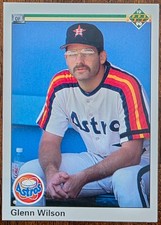 1990 UPPER DECK GLENN WILSON HOUSTON ASTROS CARD #410 NM/MT