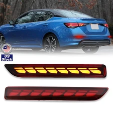LED Rear Reflector Brake Light DRL Red For Nissan Sentra 20-22 Murano 15-22 Leaf