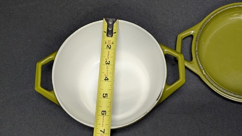 Copco 1 QT Dutch Oven Avocado Green Enameled Cast Iron Denmark Vintage D1 - Picture 12 of 15