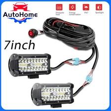 Led Work Light Bar With 2.5m Wire Flood Spot Pod Offroad Fog Driving Atv Truck