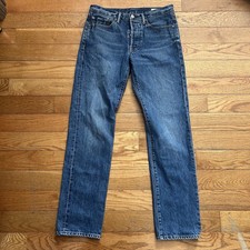 AYR All Year Round The Normie Button Flight Straight Blue Jeans 29x32