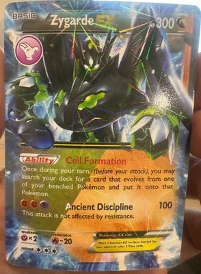 Zygarde EX Full Art Holo Pokémon Card 300 HP Legendary Dragon Collectible