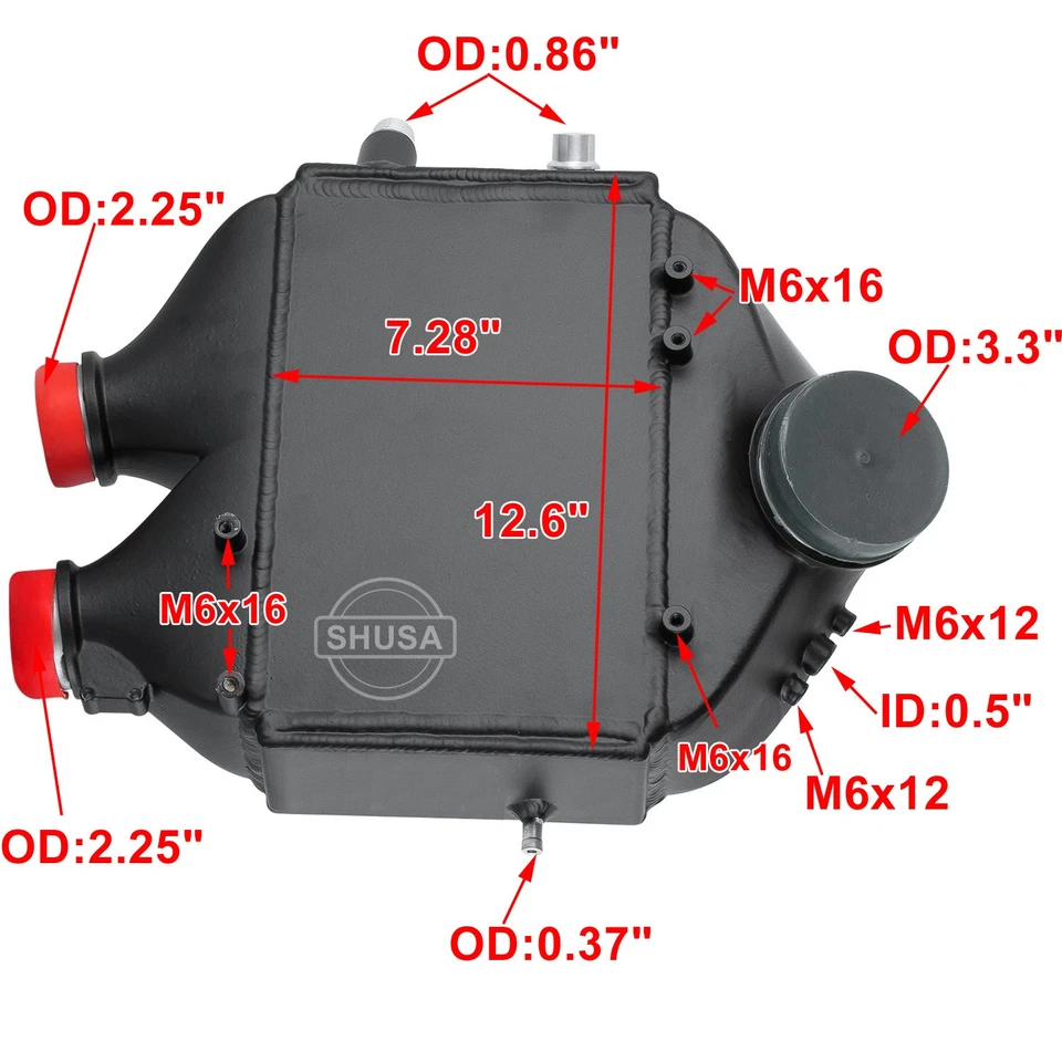 Dual Pass Charge Air Intercooler Fit 15-18 2017 BMW M3 F80 Sedan M4 F82 F83 S55 Foto 3 de 4