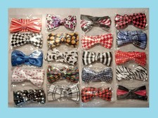 NEW LOT of 20 BOW TIES - Strap around neck/clasp style - FANCY DESIGNS 8Ship