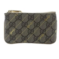 Gucci coin case key case brown beige
