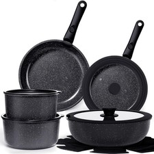 Ceramic Pots and Pans Set Non Stick, Nonstick Detachable Handle Cookware Sets, 