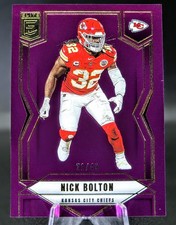 2025 Donruss Elite 21/49 Purple Nick Bolton #80 Kansas City Chiefs