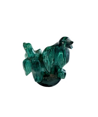 Figur Vögel aus natürlichem Malachit unbehandelt 55 mm