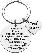 Best Friend Keychain Birthday Gifts for Women - Christmas Gift