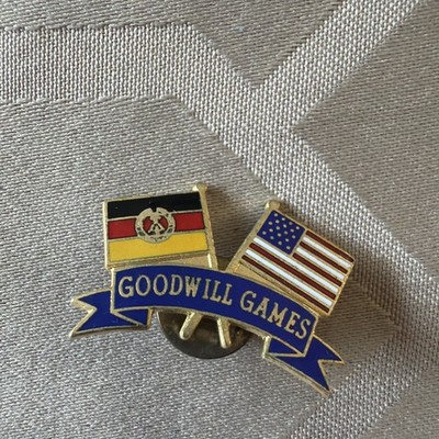 Vintage 1990 Goodwill Games East Germany Pin. Flag Series #9