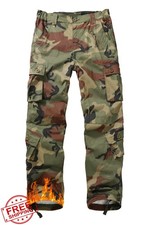 OCANXUE Womens Fleece Lined Cargo Pants, Winter Thermal Camo Stretch
