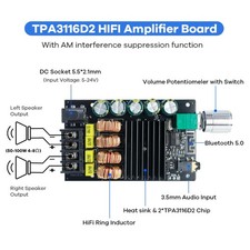 Bluetooth 5.0 Stereo Dual Channel Amp Board for DIY Speakers