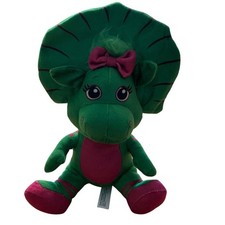Barney and Friends Baby Bop Plush Green Dinosaur Stuffed Animal 9 Inch Toy