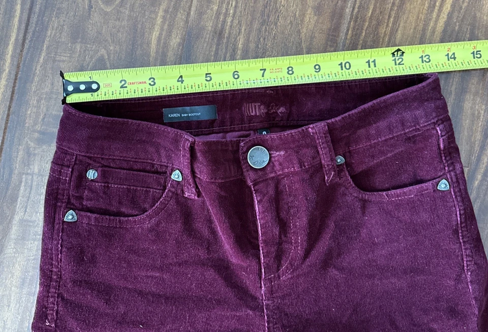 Kut from the Cloth Burgundy Corduroy Karen Bootcut Pants Women’s Sz 0  - Image 4 of 4
