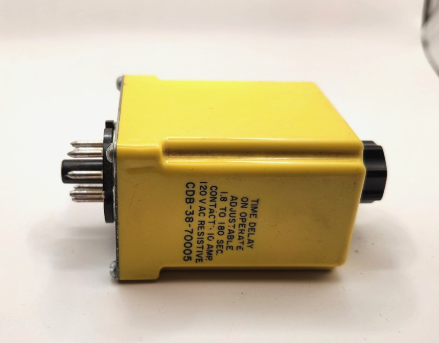Potter & Brumfield CDB-38-70005 Time Delay Relay 120VAC On-Delay 1.8-180 Sec