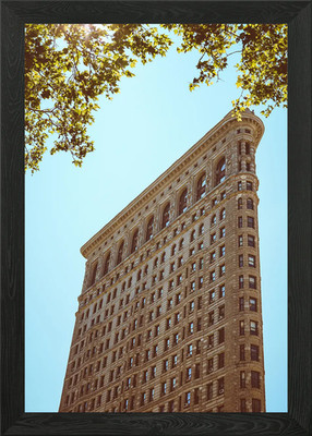 Flat Building New York USA Gerahmtes Wandbild Poster Leinwanddruck Bild