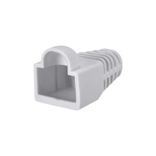 6mm Hole Dia Grey RJ45 Boots Cover Anti-Dust for Cable CAT5e CAT6e 100Pcs