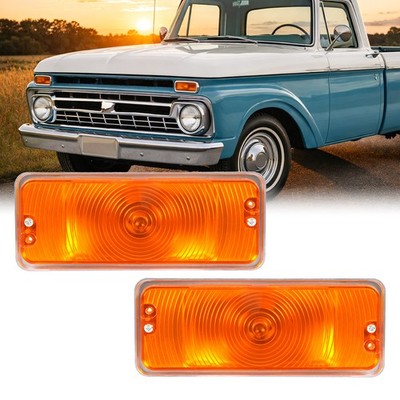 NEW Amber Turn Signal Light Set Left & Right  For Ford F100 F250 F350 1965-1967