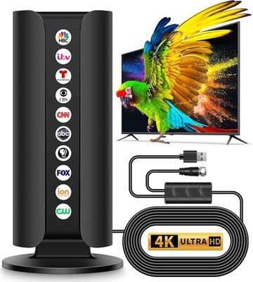 Full HD TV Antenna Indoor for Smart TV 3000+ Miles Range 4K 1080p