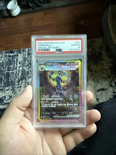 2025 Pokemon Umbreon ex SV8a Korean Special Art Rare #217 PSA 10 GEM MINT