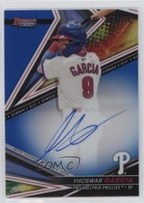 2022 Bowman's Best of Blue Refractor 25/150 Yhoswar Garcia #B22-YG Auto 2f9