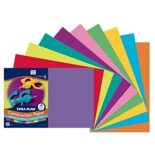 Construction Paper 50 Percent Recycled Assorted Colors 12x18 Inch 50 Sheets