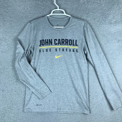 John Carroll Blue Streaks Shirt Long Sleeve Mens Small Nike Dri-FIT NCAA Team