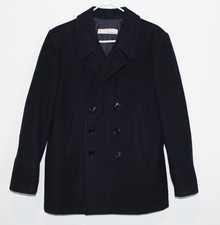 HCC Brest French Navy Wool Peacoat Vintage Mariner Men's Size Small 