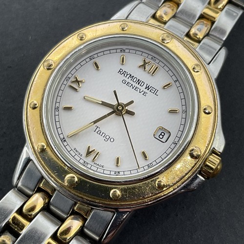Raymond Weil 5360 Geneve Tango Ladies Gold Watch 28mm 5 3/4"