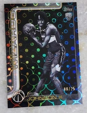 2025-26 Topps Tre Johnson III RC #206 Blackout Black Friday /25 SSP Wizards