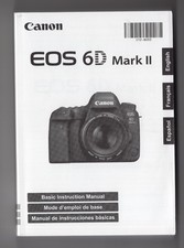 Canon EOS 6D Mark II Genuine Camera Instruction Manual In English French Spanish