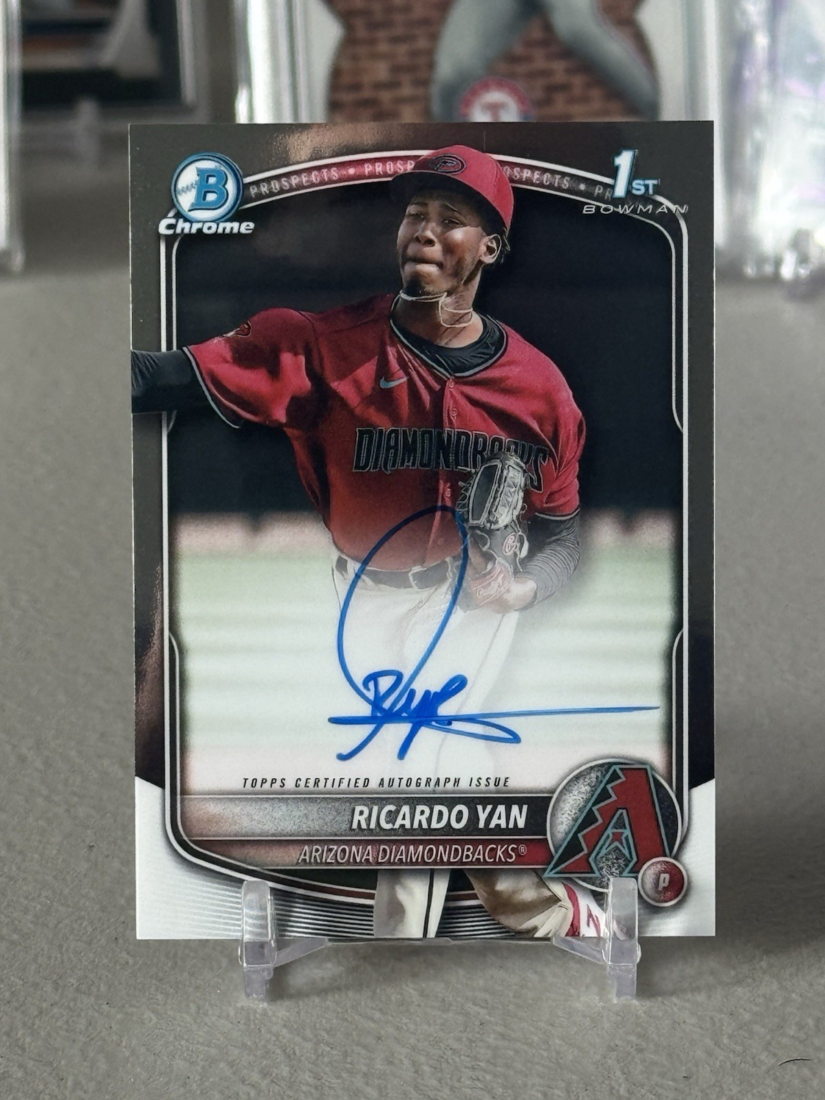2025 Bowman Chrome Prospects Auto Ricardo Yan #CPA-RY (AU, RC) Diamondbacks