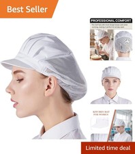 Professional Chef Cap Set of 3 - Adjustable, Machine Washable  Breathable