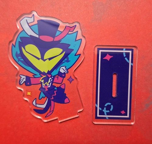 Palm-Sized Chibi Asmodeus Acrylic Standee Hazbin Hotel Helluva Boss - Picture 1 of 3