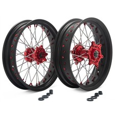 17" Supermoto Ruote Complete per Honda CR125R CR250R 02-07 CRF250R CRF450R 04-12
